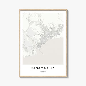 Map of Panama City Panama Print, Panama City Map Gift, Panama City Poster, City Map Artwork for Home & Office,