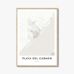 Map of Playa del Carmen Print, Playa del Carmen Map Gift, Playa del Carmen Poster, City Map Artwork for Home & Office, Mexico