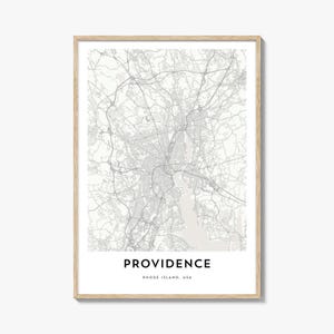 Map of Providence Print, Providence Map Gift, Providence Poster, City Map Artwork for Home & Office, Rhode Island