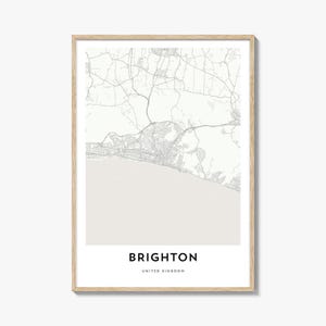 Brighton Map Print: UK City Map Artwork