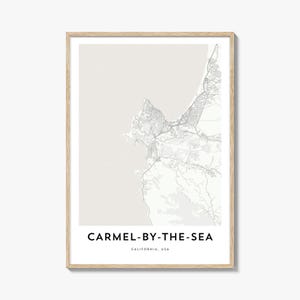 Karte von Carmel-by-the-Sea Print, Carmel-by-the-Sea Karte Geschenk, Carmel-by-the-Sea Poster, City Map Artwork für Zuhause & im Büro, Kalifornien