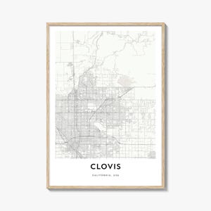 Mapa Clovis w Kalifornii: Wydruk: Wystrój wnętrz miejskich