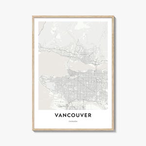Vancouver Canada Map Print: Cityscape Home & Office Artwork