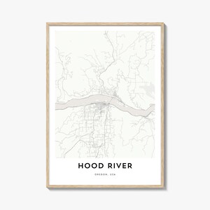 Hood River Karte, Hood River Karte, Geschenk, Hood River Poster, Stadt Karte für Zuhause, Home & Office