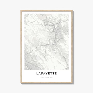 Lafayette California Map Print: City Map Wall Art