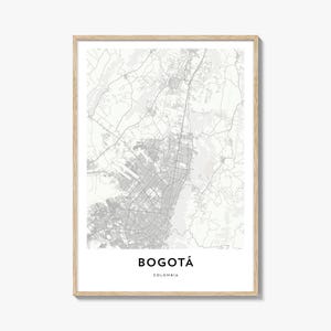 Map of Bogota Print, Bogota Map Gift, Bogota Poster, City Map Artwork for Home & Office, Colombia