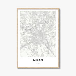 Milan Map Print: Italy City Map Artwork