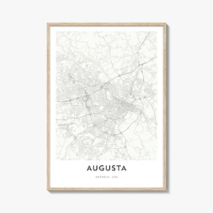 Map of Augusta Print, Augusta Map Gift, Augusta Poster, City Map Artwork for Home & Office, Georgia