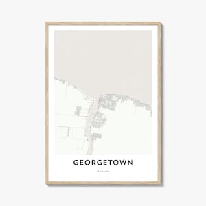 Map of Georgetown Print, Georgetown Map Gift, Georgetown Poster, City Map Artwork for Home & Office, Guyana