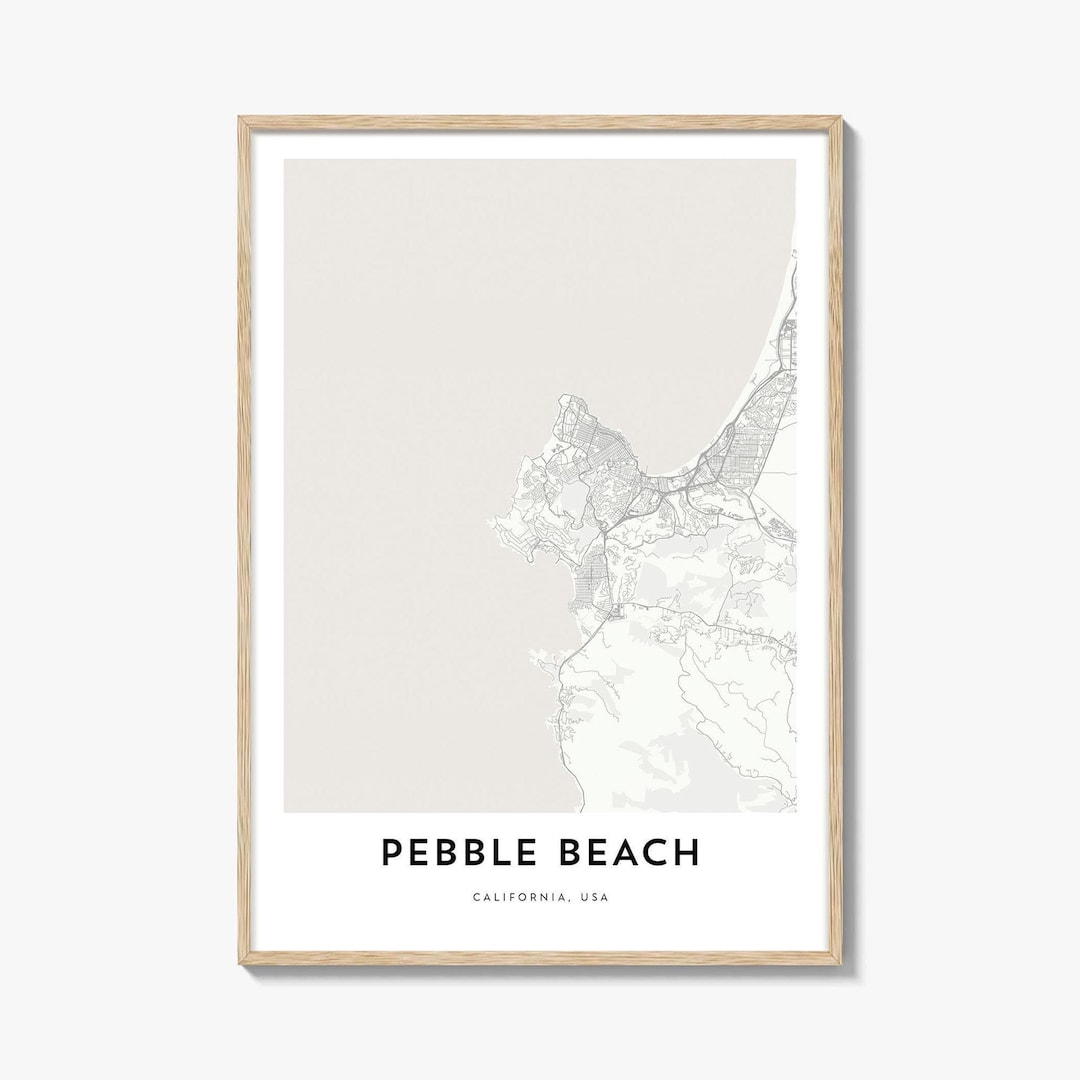 Pebble Beach Map Print: California City Map Art - Etsy