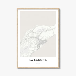 Karte von La Laguna Print, La Laguna Karte Geschenk, La Laguna Poster, Stadt Karte Kunstwerk für Zuhause & im Büro, Spanien