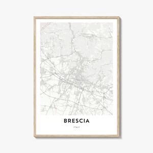 Map of Brescia Print, Brescia Map Gift, Brescia Poster, City Map Artwork for Home & Office, Italy