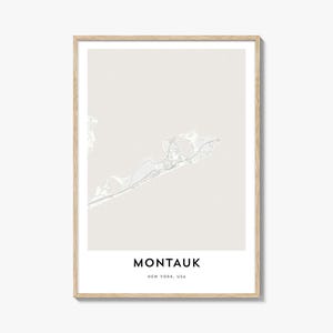 Map of Montauk Print, Montauk Map Gift, Montauk Poster, City Map Artwork for Home & Office, New York