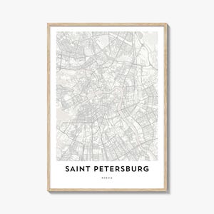 Sankt Petersburg Poster Druck, Sankt Petersburg Karte Geschenk, Sankt Petersburg Poster, Stadt Karte für Zuhause, im Büro, für zu Hause & für das Büro