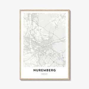 Nürnberg Map Print, Nürnberg Map Geschenk, Nürnberg Poster, City Map Artwork für Home & Office, Deutschland