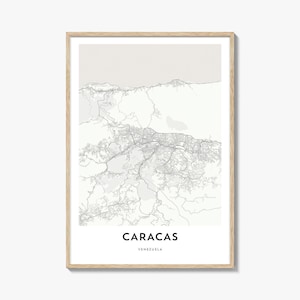 Caracas Map Print: Venezuela City Map Art