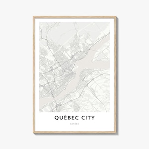 Map of Quebec City Print, Quebec City Map Gift, Quebec City Poster, City Map Artwork for Home & Office, Canada