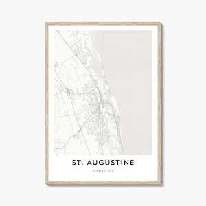 St Augustine Map Print: Florida City Map Artwork