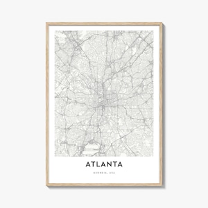 Atlanta Map Print: Georgia City Artwork