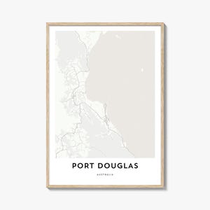 Map of Port Douglas Print, Port Douglas Map Gift, Port Douglas Poster, City Map Artwork for Home & Office, Australia