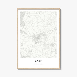 Bath Map Print: City Map Artwork, United Kingdom