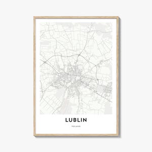 Lublin Map Print: Poland City Map Art