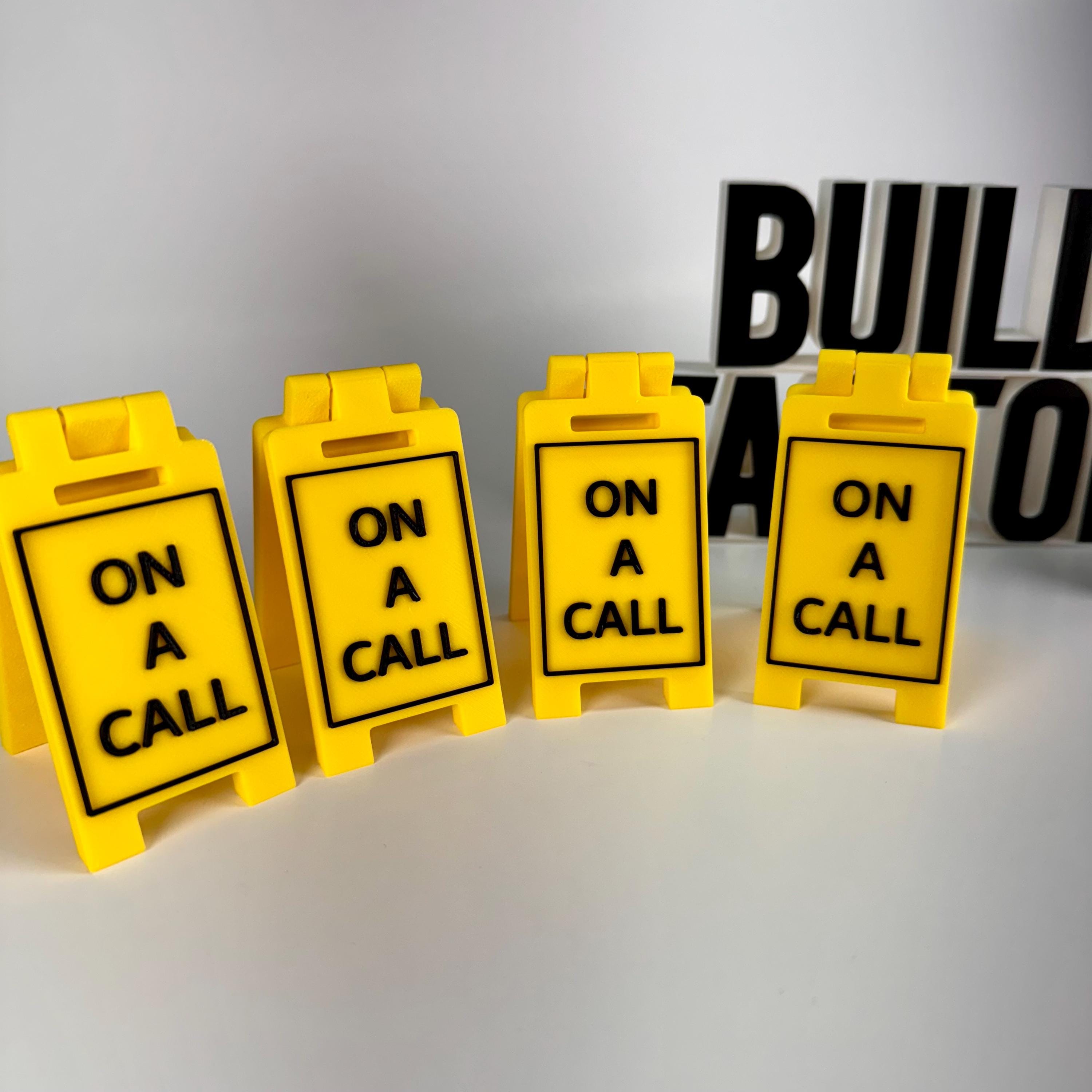 On A Call or Custom Text Mini Floor Sign | Gift | Office | Cubicle ...