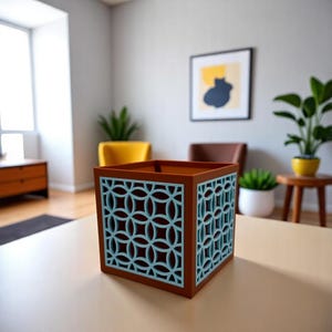 Modern Geometric 3D Printed Planter – Stylish Two-Tone Design – Custom Colors – Free Shipping
