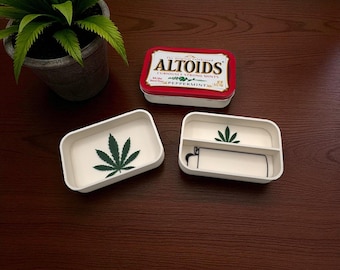 Cannabis-Themed Altoids Tin Insert - Preroll J & Lighter Holder