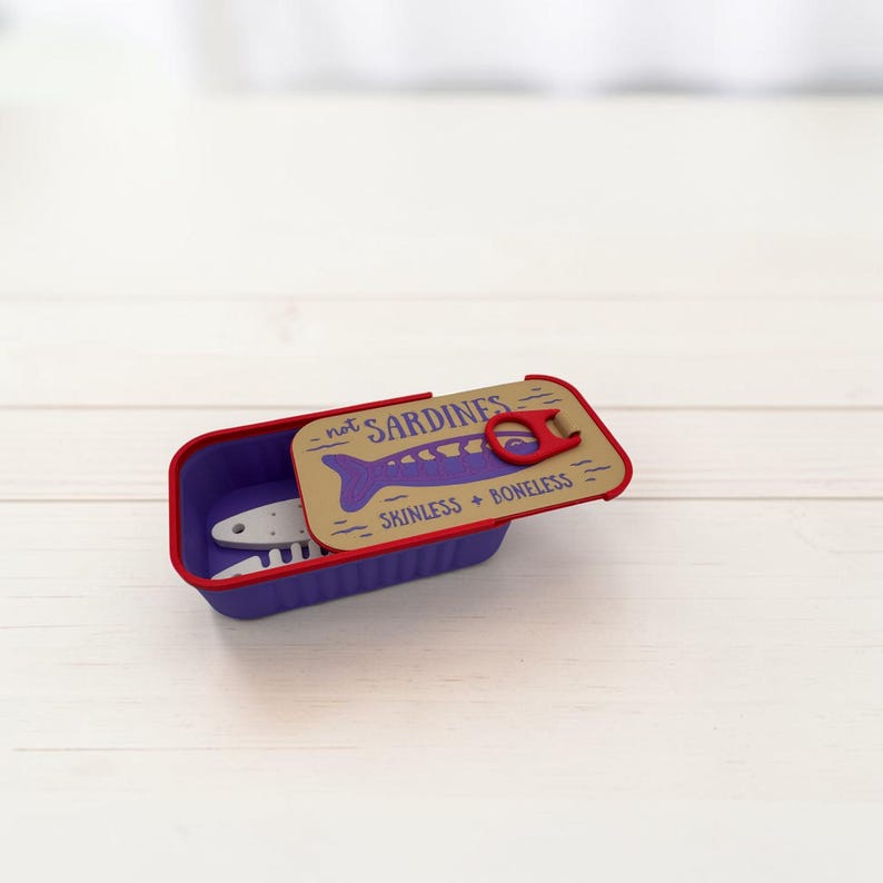 Sardine Tin Jewelry Organizer – 3D Printed Catch-All with Fish Jewelry Holders 12