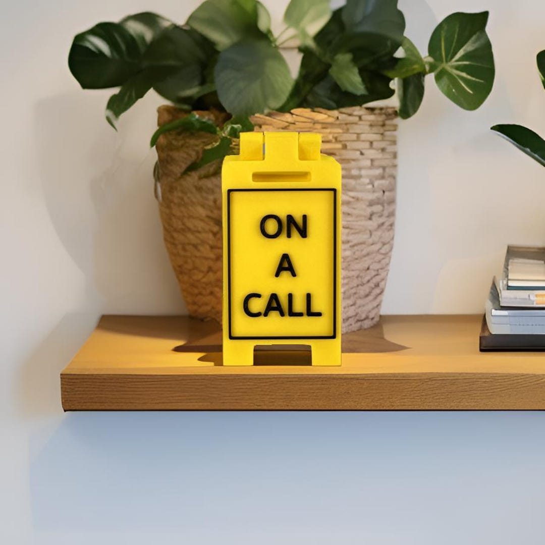 On A Call or Custom Text Mini Floor Sign | Gift | Office | Cubicle ...