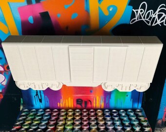 Wall-Mountable Train Car Canvas: 10" Graffiti Art Decor