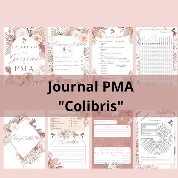 Journal PMA édition Colibris fiv ivf planner suivi PDF