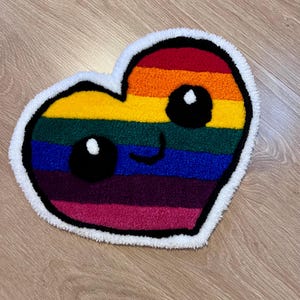 LGBT Heart Tufting Rug