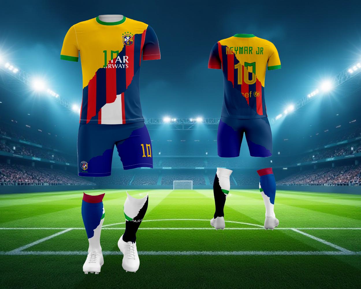 Maillot De Football Personnalisé, Brésil, T-shirt Respirant