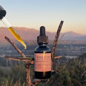 Knock Out | Deep Sleep | 100% Organic | Valerian, Hops, Chamomile, Lemon Balm & More | Handmade Herbal Drops