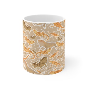 Bearded Dragon Coffee Mug, Cute Reptile Gift, Bearded Dragon Lover, Funny Lizard Cup, Gift for Him, Her, Housewarming, Birthday, Red Beardie