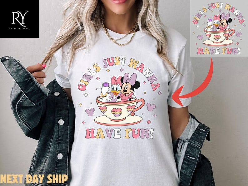 Girls Just Wanna Have Sun Dtf, Disney DTF Transfer, Disney Family Trip Dtf, Disneyworld Dtf, Disney Minnie Daisy Dtf, Disney Girls Trip