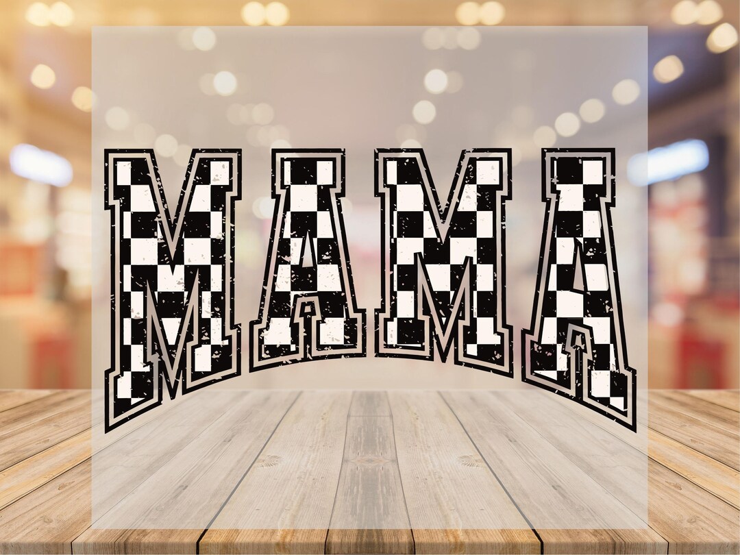 Checkered Mama DTF, Iron on Transfer, High Quality, Mom Ready to Press ...