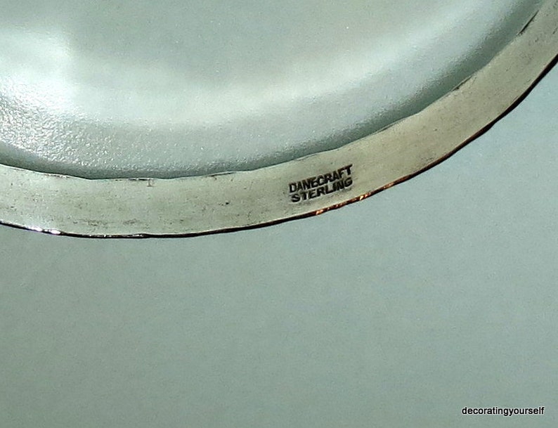 Danecraft Sterling Silver Striped Bangle Bracelet Signed