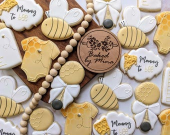 Mama-zu-Biene-Babyparty-Plätzchen | Butter Vanille Zucker Kekse | 1 Dutzend