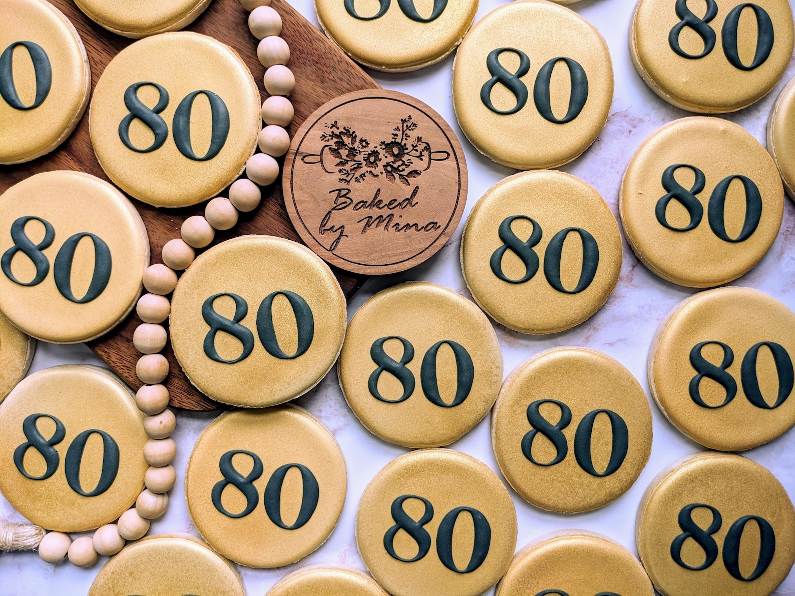 Black and Gold Birthday Cookies | Vanilla Sugar Cookies | 1 Dozen - Etsy