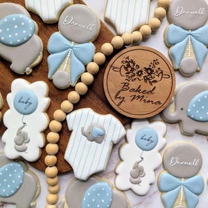 Elephant Baby Shower Cookies | Butter Vanilla Sugar Cookies | 1 Dozen