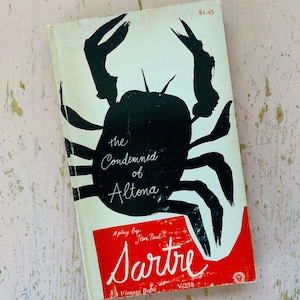 The Condemned of Altona by Jean-Paul Sartre 1963 Vintage Books First Edition - 60s Play Paperback - 1960s French Drama