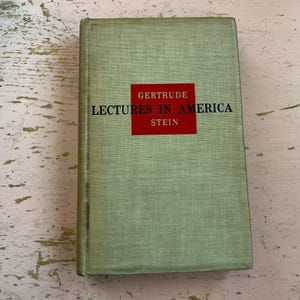 Gertrude Stein Lectures in America 1935 First Edition First Printing Hardcover - Vintage 1930s Book