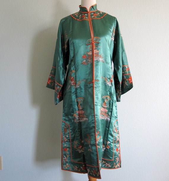 oriental silk robe