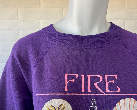 80s Fire Island Sweatshirt - Vintage Souvenir Pur… - image 5