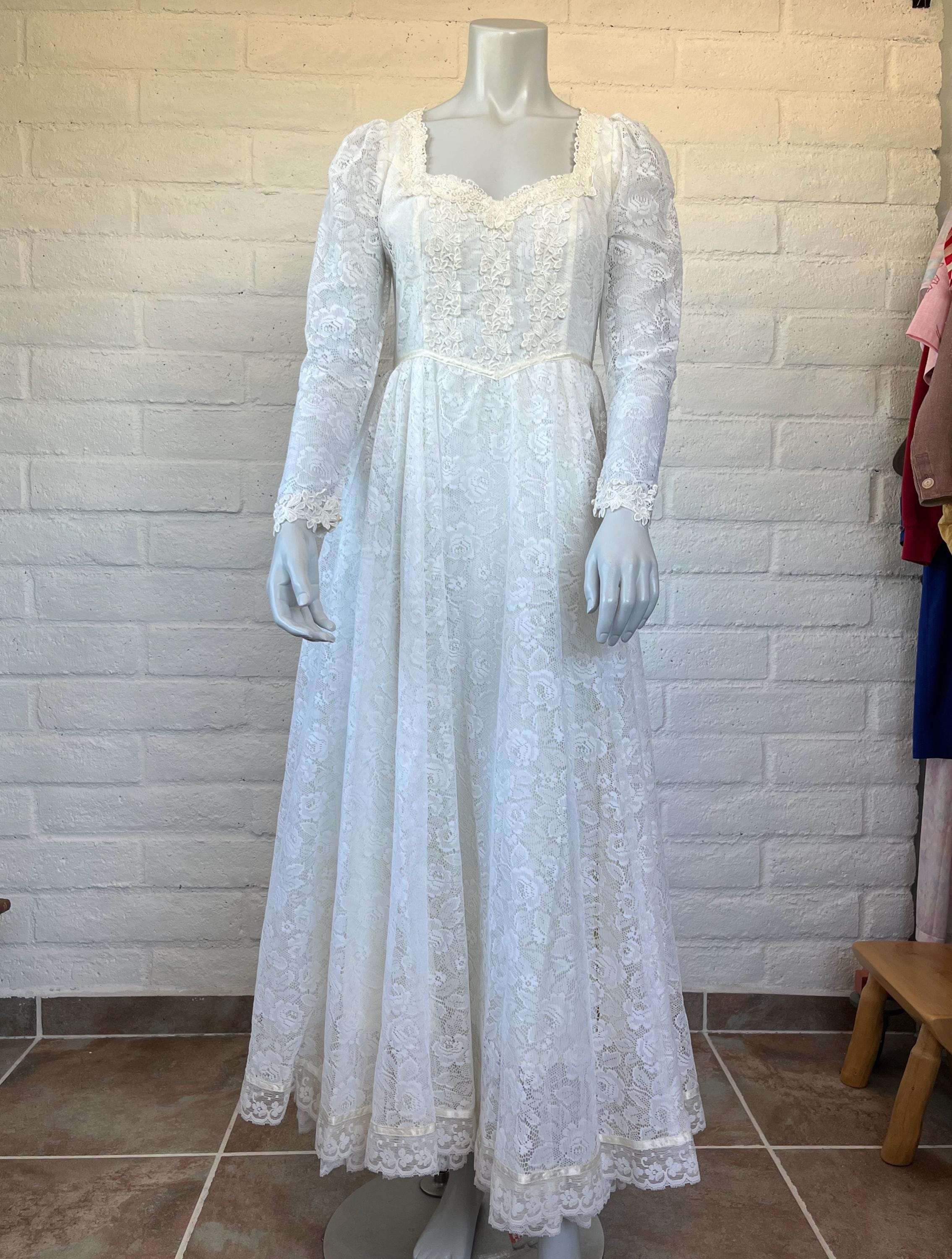 Vintage 70s Gunne Sax Wedding Dress - 1970s White Bridal Gown Jessica ...