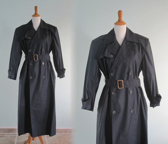 Ralph Lauren Trench - Classic 80s Navy Blue Trench
