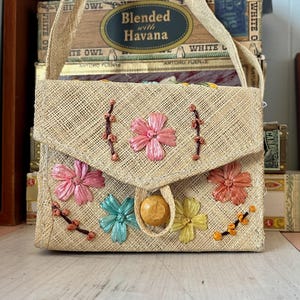 1960s Straw Bag - Etsy